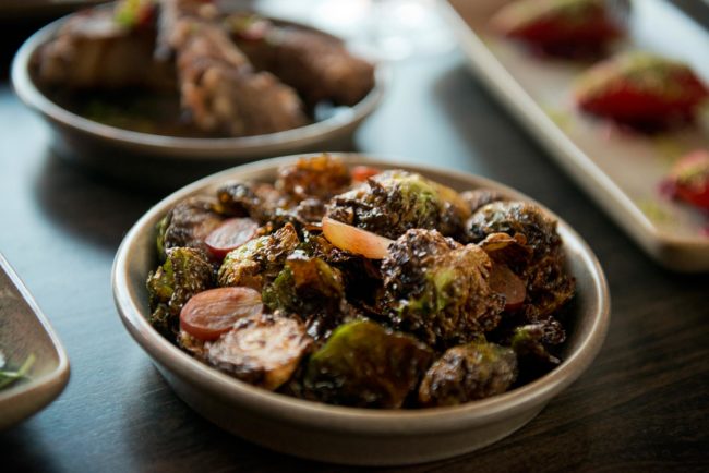 Brussels sprouts with grapes