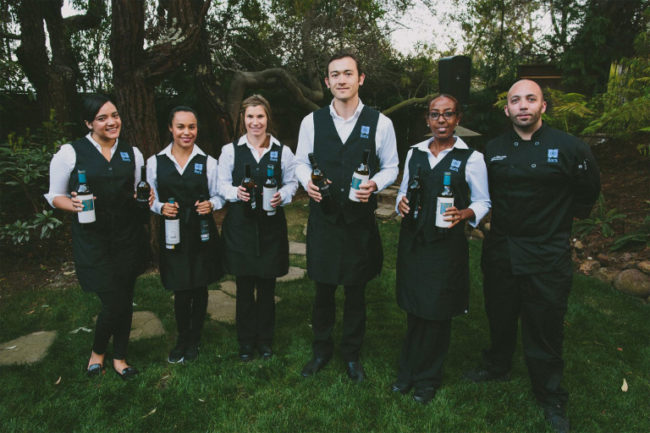 Full service catering team
